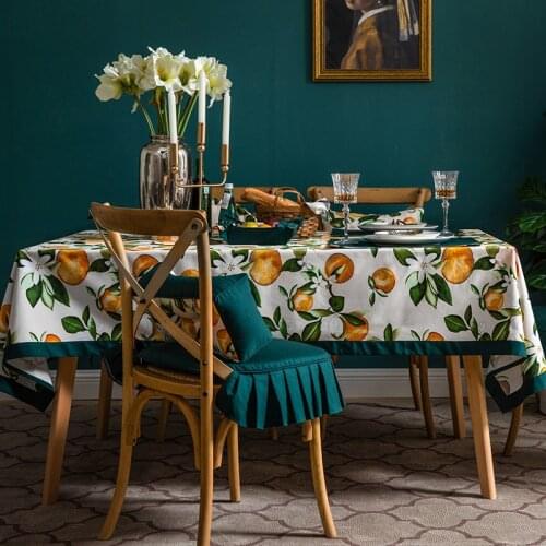 Rectangular Tablecloths Luxury Orange Table Cover Waterproof Tablecloth For Table Oilcloth On Table New Years Tablecloth