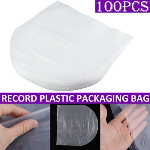 100pcs Inner LP Music Sleeves Dustproof Protective Container for 12" Vinyl Record Plastic Cover Professional CD Protective Case