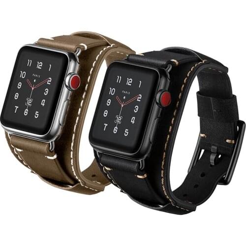 High Quality Watch Strap New Fashion Crazy Horse Skin Bracelet Strap Genuine Leather For Apple Watch series 5/4/3/2/1