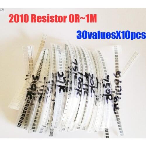 2010 SMD 3/4W Resistor 30valuesX10pcs=300pcs Resistor Kit 0R~1M Assorted Kit