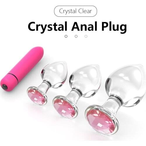 Glass Anal Plug Butt Dilator Jewelry Vibrators Dildo Sex Toys for Woman Prostate Massager Bullet Vibrador Butt plug For Men Gay