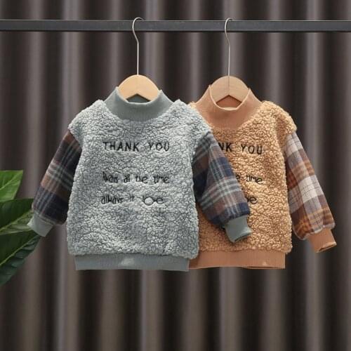 Boy Clothes Winter Knitted Sweater Velvet Thick Warm Sweater Kids Sweater 1-2-3-4-5Y Boy Pullover Sweater