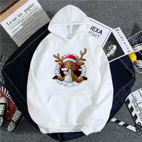 Fashion Harajuku Winter Oversized Hoodie Women Loose Korean Sweatshirt Autumn Streetwear Cute christmas deer Hoodies Pullovers