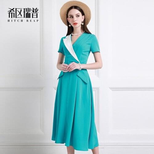 High End Designer Fashion Dress WomenS 2021 Summer New Waist Slim Dress