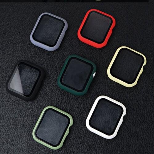 Screen Protector case For Apple Watch 44mm 40mm iWatch 5 4 3 42mm 38mm Tempered Glass+cover bumper for apple watch Accessories