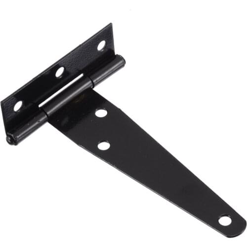 Iron Tee Hinge Black T Hinge Cabinet Hinge Garden Shed Door Wooden Gate 4''/6''/8''/12'' for Hardware Furniture Hinges