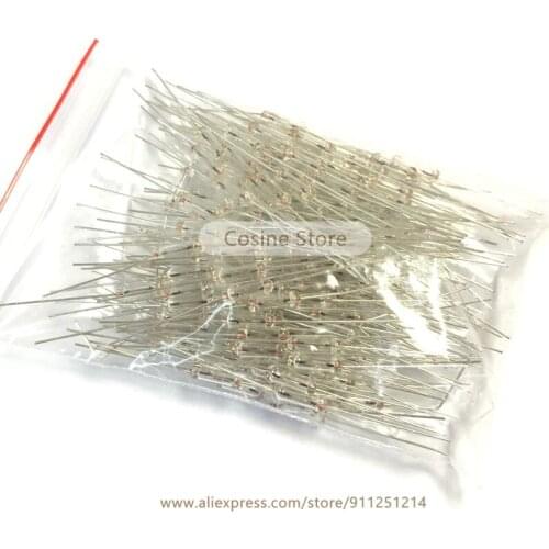 200Pcs/Bag 1A 250V Fuse Full Glass with Pins F1A Through Hole Fuses 3x10mm