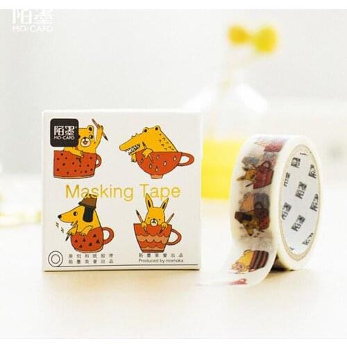 5 Meters Long Cup Pet Masking Tape Scrapbooking DIY Decor Washi Tape Diary Album Notebook Caft Stationery Tape Kids Gift