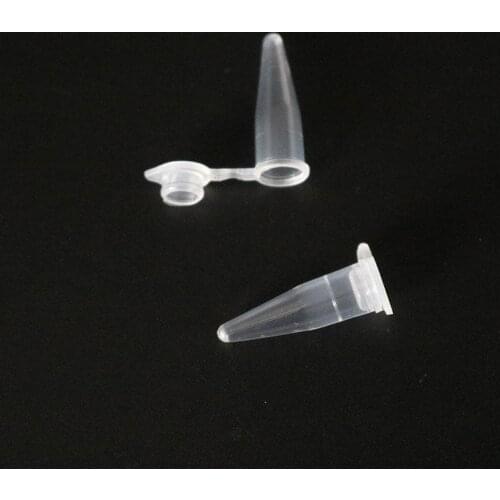 50 pcs 0.2 ml Micro Centrifuge Tube Test Tube Vial Clear Plastic Vials Container Snap Cap For Laboratory Sample Specimen Storag
