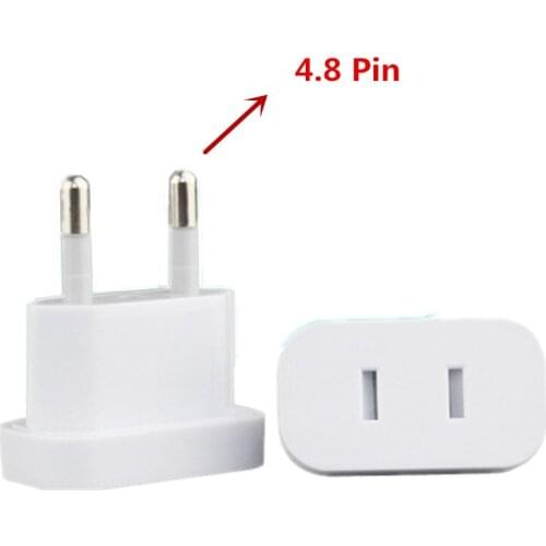 4.8mm USA to the EU conversion plug Adaptor With Security door AC Power Adapter Mobile Phone Travel Wall Charge Power Adapter
