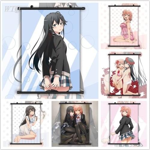 Anime Posters OOreGairu Yukinoshita Yukino Yuigahama Yui Retro Poster Canvas Painting Wall Decor Wall Art Picture Home Decor
