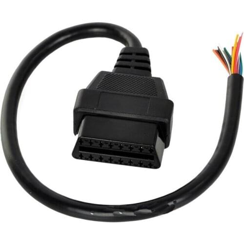 Car 16 pin Male Female OBD2 Diagnostic Tool Connector Adapter Cable 16-Pin Female OBD II Diagnostic Adapter Cable - 20CM