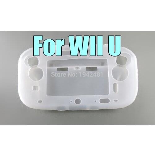 1pcs 7 colors Ultra Soft Silicone Rubber Case For Wii U Body Protector Gel Cover Skin Shell for Nintendo WiiU Gamepad