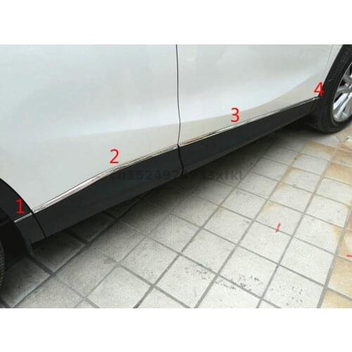 For Mazda CX-5 2013-2016 8pcs/set High-quality stainless steel Door Side Body Molding Chrome Trim Cover car accessories