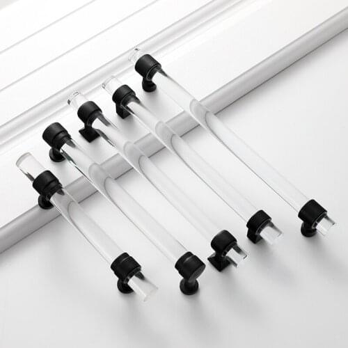 Hot sale in 2021 modern Acrylic knob and handle shoe closet for cabinets and drawers Furniture drawer pull Cabinet knob Handles