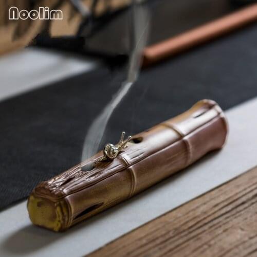 Ceramic Creative Snails Incense Burner Incense Stick Holder Antique Lying Incense Box Aromatherapy Censer Home Office Decor