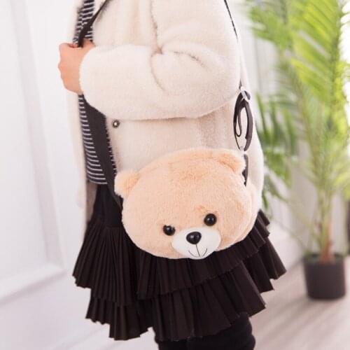 Cute Plush Teddy Bear Backpack Kawaii Bear Backpack Stuffed Bear Toy Children Crossbody Bag Gift Kids Toys For Girl