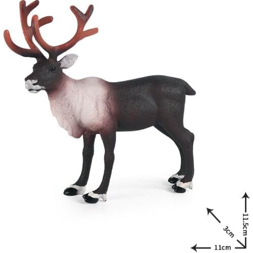 Christmas Children Gift simulation animal model static solid elk male red deer reindeer wild deer toy ornaments
