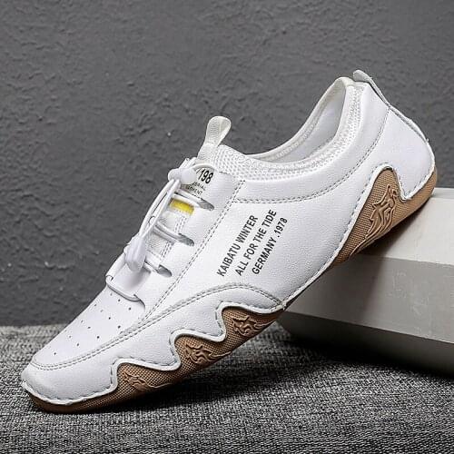 Loafer Shoes for Men Genuine Leather Slip-on Moccasins Handmade Male Casual Driving Shoes Walking Boat Shoes