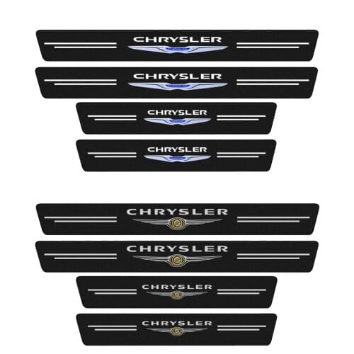 4PCS Carbon Fiber Car Door Threshold Protect Sticker Sill Decal For Chrysler 300c LX LD 200 Pacifica CS RU Concorde Sebring FJ