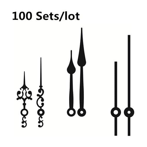 DIY Wall Clock Accessories 100sets Metal Needle Pointer Minute Hour Hand Set Needles Clocks Home Decor Promotion