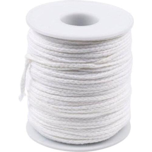 New 61m Cotton Spool Square Braid Candle Wicks Wick Core for DIY Candle Making Supplies Oil Lamps Candle Wicks Dropshipping