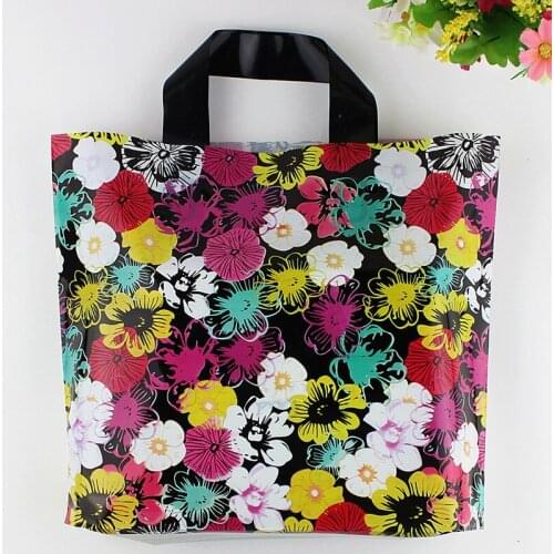 New thick womens clothing store plastic tote bag gift shopping packaging bags large pouch package