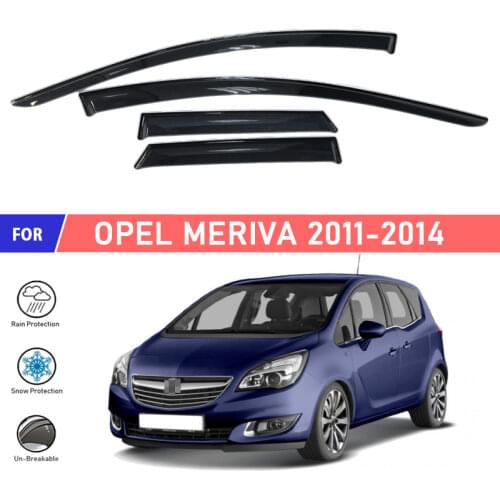 Window deflectors for Opel Meriva 2011- car window deflector wind guard vent sun rain visor cover car styling