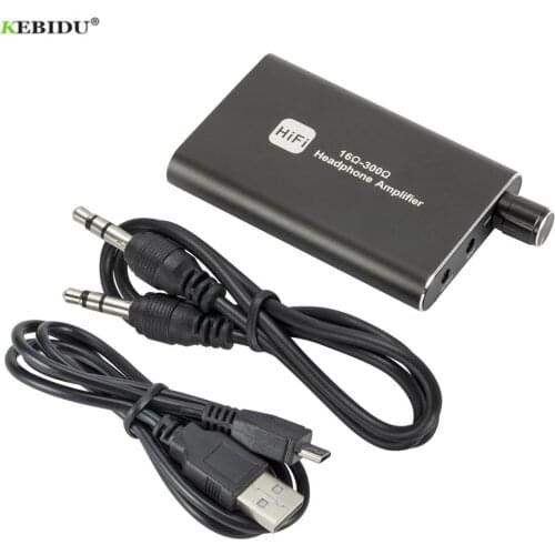 Portable HiFi Earphone Headphone Amplifier Two-Stage Gain Switch 3.5mm AUX Input Output Headphone Amplifier For iPhone Android