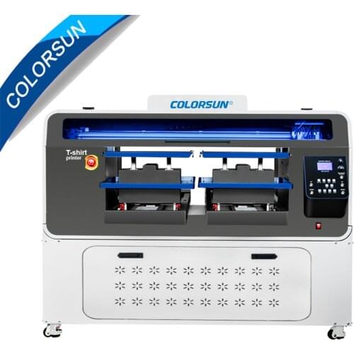 COLORSUN New design Automatic A3+ DTG printer with Double 4720 heads T-Shirt digital printer With Double working station