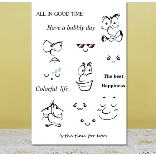 ZhuoAng Emoticons Clear Stamps/Silicone Transparent Seals for DIY scrapbooking photo album Clear Stamps