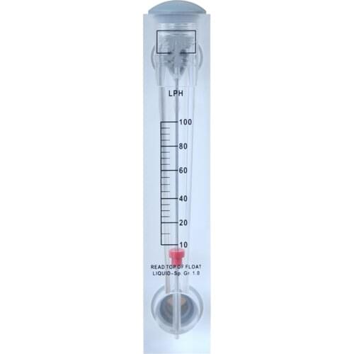 10-100ml Water Tube Liquid Flowmeter Measure 1/2'' Thread Water Liquid Flowmeter LZM-15 Plexiglass Water Purifier Accessories