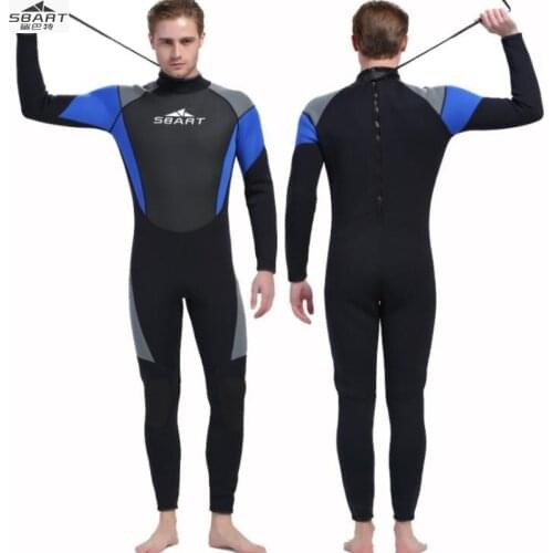 Sbart 1026 3MM rubber suit warm winter long sleeved piece swimsuit male clothing comfort skin thickening jellyfish surf clothing