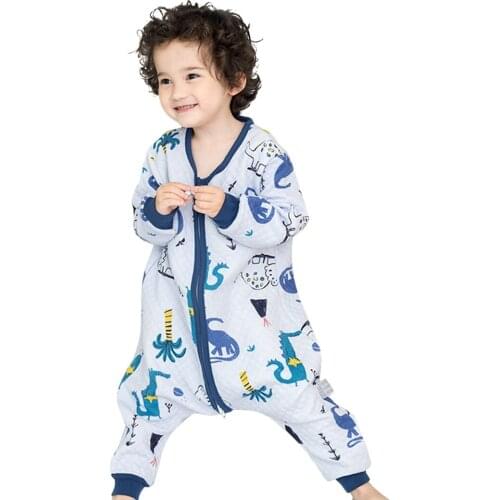 Cute Girl Sleeping Bag Baby Winter Thick Warm Printed ChildrenS Sleep Seck Split Leg For Kids Saco Bebe Baby Clothes BK50SD