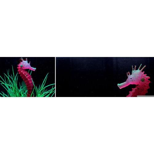 Luminous Silicone Simulation Seahorse Flexible Realistic Vivid Imitation Floating Sea Horse Fish Tank Landscaping Decorations
