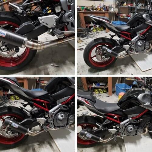 Universal Exhaust Pipe System Kawasaki Z900 Ninja 900 2017 2018 Slip-on Middle Link Pipe Modified 51mm Mufflers Joint