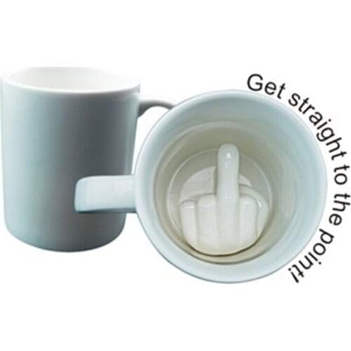Up Yours Mug Middle Finger Ceramic Mug Coffee Milk Cup