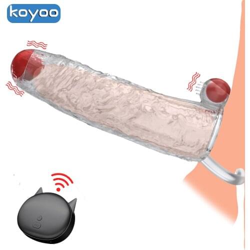 Penis Vibrating Ring Sleeve for Penis Adult Sex Toys for a Couple Delay Ejaculation Enlargement Condoms Dildo Vibrators Sex Shop