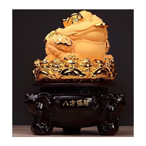 Toad Golden toad sets out the gifts at the cash register super large hotel store gifts sculpture decoration statues Home