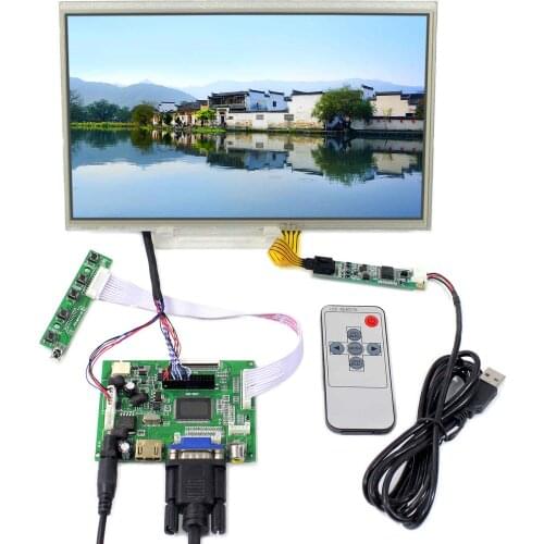 10.1" Tocuh LCD Display 1024x600 LTN101NT02 B101AW03 N101L6 HD MI DVI VGA LCD Board 10.1" LCD Screen