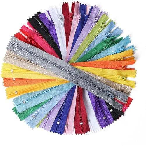 10pcs 3# 7.5/12.5/15/20/25/30/35/40/45/50/55/60cm Nylon Coil Zippers for Tailor Sewing Crafts Nylon Zippers Bulk 20 Colors