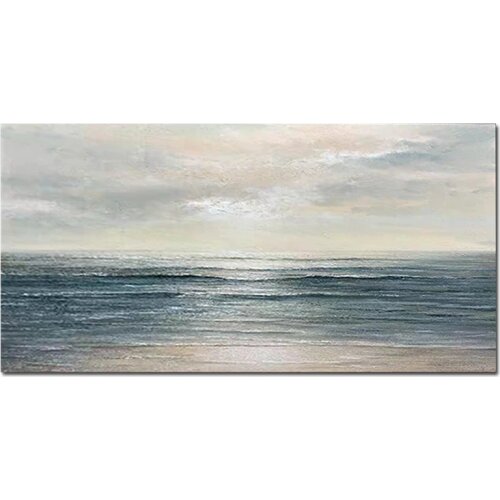 100% Hand-painted Simple Abstract Oil Painting Wall Decor Canvas Art Unframed Seascape Paintings Art Quality Wall Hangings Piece