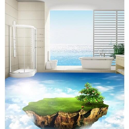 3D stereoscopic wallpaper floor Custom photo floor wallpaper 3d waterproof floor PVC waterproof floor