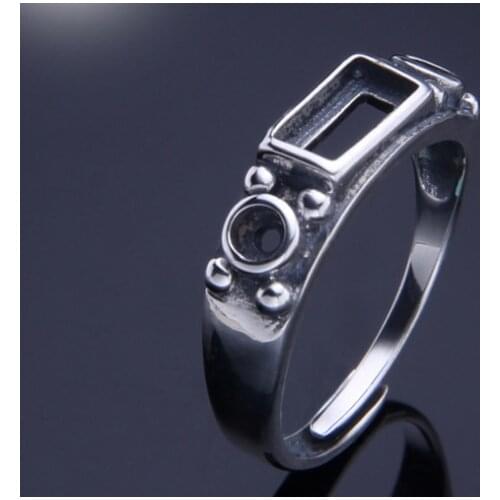 4*8mm 925 STERLING SILVER men women Semi Mount Bases Blanks base blank Pad ring Setting wedding jewelry findings diy A1332