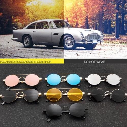 5 Colors Vintage Round Steampunk Driver Goggles Fashion Elastic Rimless Sun Glasses For Women Men Lentes Sunglasses Wholesale