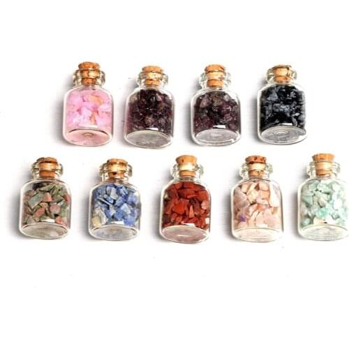 9 Bottles Mini Tumbled stone Gemstone Mine Chip Sz Crystal Healing Tumbled Gem Stones Reiki
