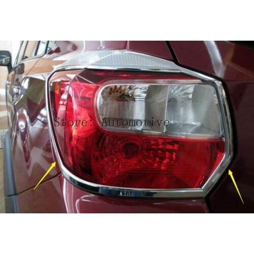ABS Chrome Rear Tail Light Lamp Cover 2pcs For Subaru XV Crosstrek 2012-2017