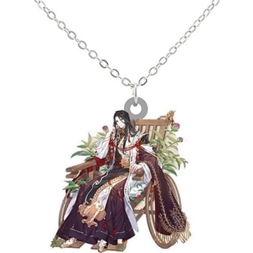 Cartoon Girls Game Acrylic Pendant Necklace Classic Food Story Characters Alloy Link Ketting For Girlfriend Birthday Party