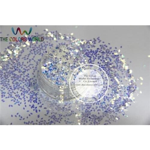 Diamond Shape 1MM size White with blue light shinning colors glitter parkles for Nail Art and DIY supplies1pack=50g