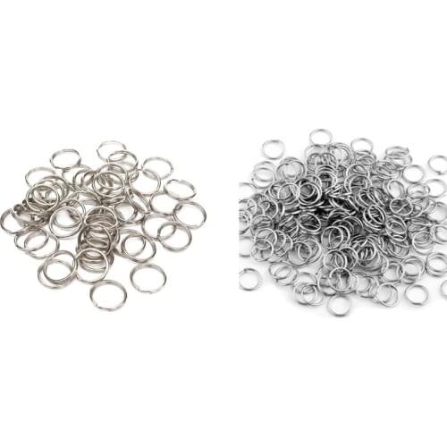 Best 1050 Pcs Split Keyring Keychain Key Ring Loop Holder Clasps Keyfob Connector, 1000 Pcs 8mm & 50 Pcs 25mm